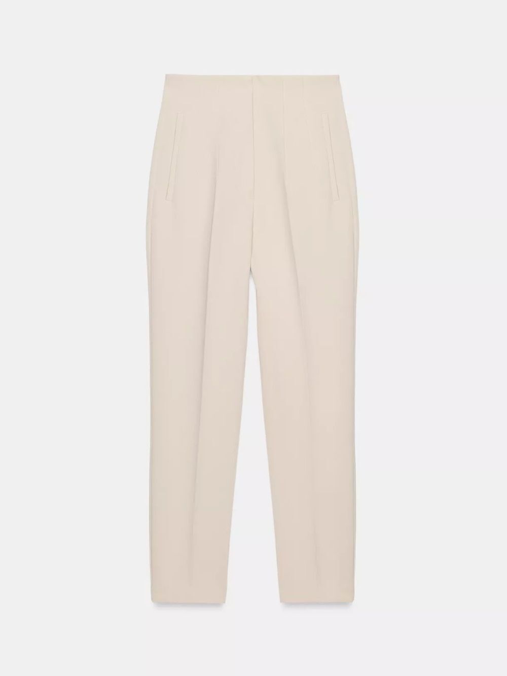Zara Cream linen high waisted pants